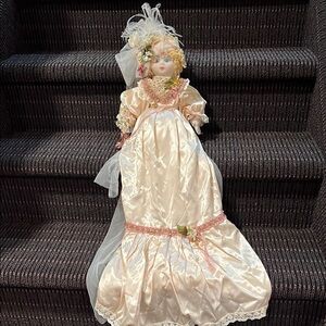 Elegant Cream and Pink Doll